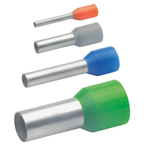 DIN 标准预绝缘电缆终端套管，易进式，颜色代码 1